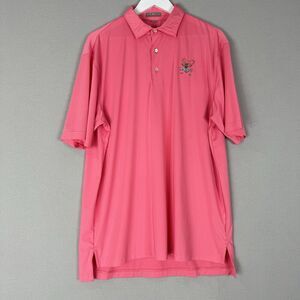 Peter Millar Mens Polo Large Pink The Golf Club Summer Comfort Crown Sport